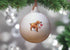 Cocker (Working) Red Ceramic Round Bauble